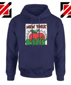 Keith Haring Graffiti New York Navy Blue Hoodie