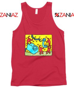 Keith Haring Visual Art Red Tank Top