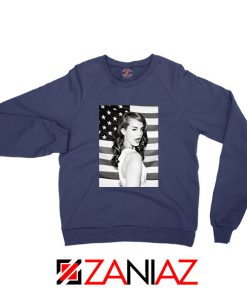 Lana Del Rey American Flag Navy Blue Sweatshirt