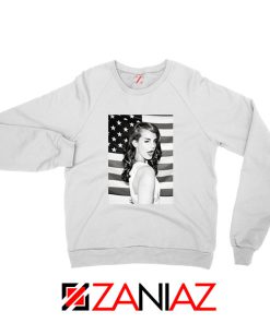 Lana Del Rey American Flag White Sweatshirt