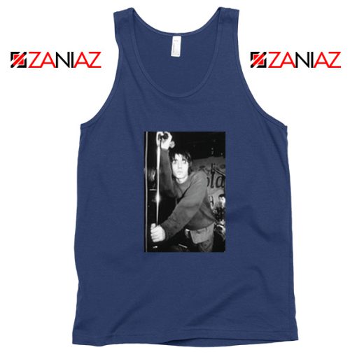 Liam Gallagher Singer Navy Blue Tank Top