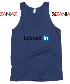 Locked In Quarantined Navy Blue Tank Top