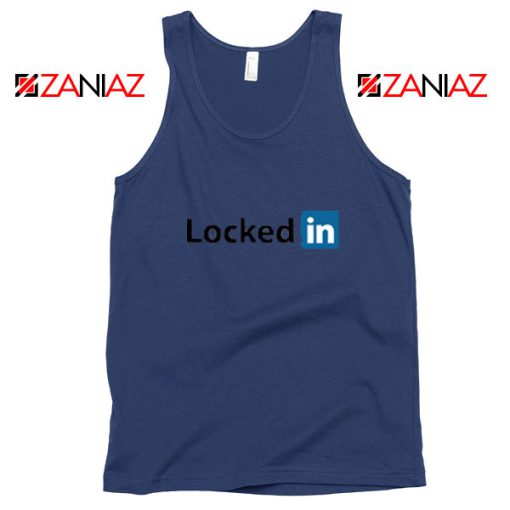 Locked In Quarantined Navy Blue Tank Top