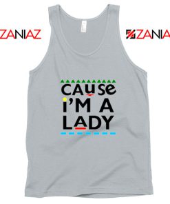 Martin Lawrence Cause I am A Lady Sport Grey Tank Top