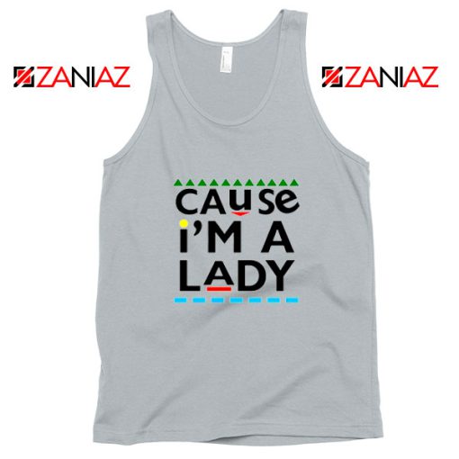 Martin Lawrence Cause I am A Lady Sport Grey Tank Top