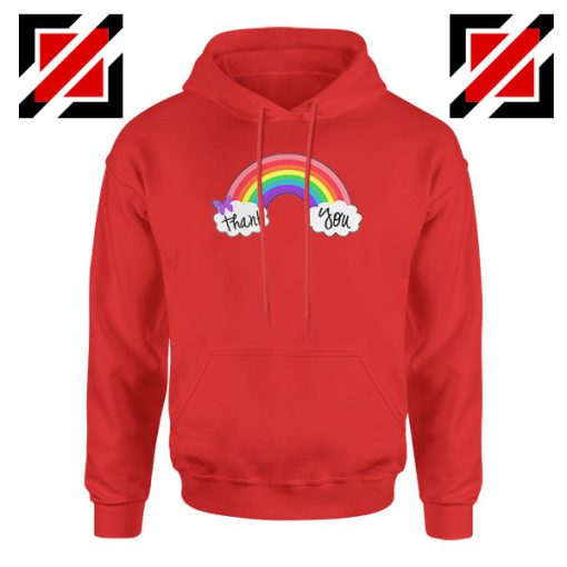 NHS Rainbow Thank You Red Hoodie