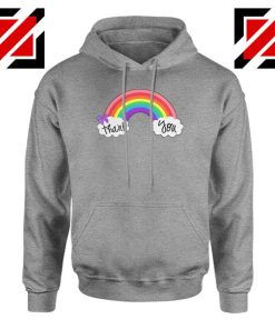 NHS Rainbow Thank You Sport Grey Hoodie