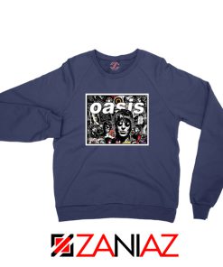 Oasis Band Collage Navy Blue Sweatshirt