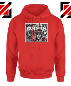 Oasis Band Collage Red Hoodie