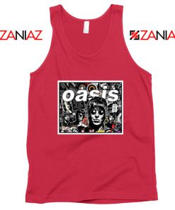 Oasis Band Collage Red Tank Top