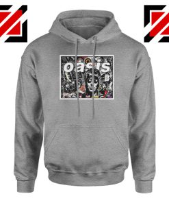 Oasis Band Collage Sport Grey Hoodie