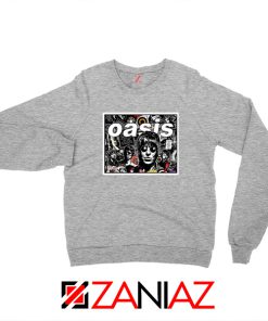 Oasis Band Collage Sport Grey Sweatshirt