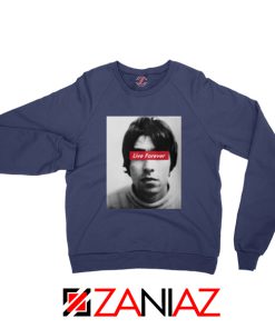 Oasis Band Live Forever Navy Blue Sweatshirt