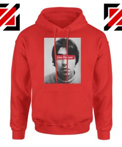 Oasis Band Live Forever Red Hoodie