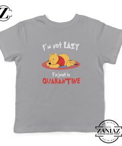 Pooh Quarantine Grey Kids Tshirt