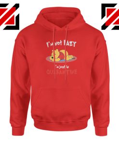 Pooh Quarantine Red Hoodie