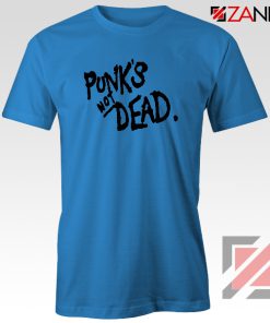 Punk's Not Dead Blue Tshirt