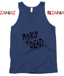 Punk's Not Dead Navy Blue Tank Top