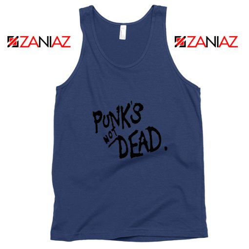 Punk's Not Dead Navy Blue Tank Top