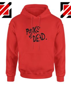 Punk's Not Dead Red Hoodie