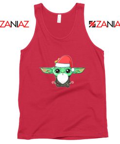 Santa Baby Yoda Red Tank Top