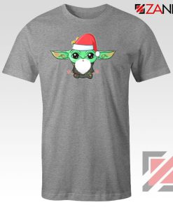 Santa Baby Yoda Sport Grey Tshirt