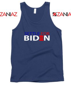 Settle For Biden Navy Blue Tank Top