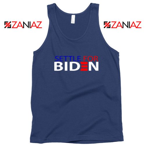 Settle For Biden Navy Blue Tank Top