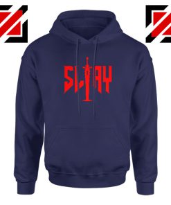 Slay Doom Navy Blue Hoodie