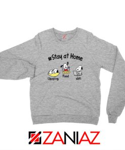 Snoopy Stay Home Sport Grey Sweatshirt