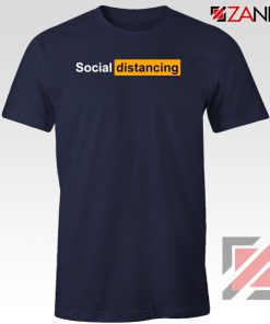 Social Distancing Pandemic Navy Blue Tshirt