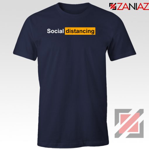 Social Distancing Pandemic Navy Blue Tshirt