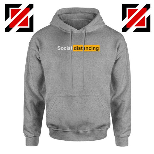 Social Distancing Pandemic Sport Grey Hoodie