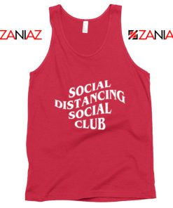 Social Distancing Social Club Red Tank Top