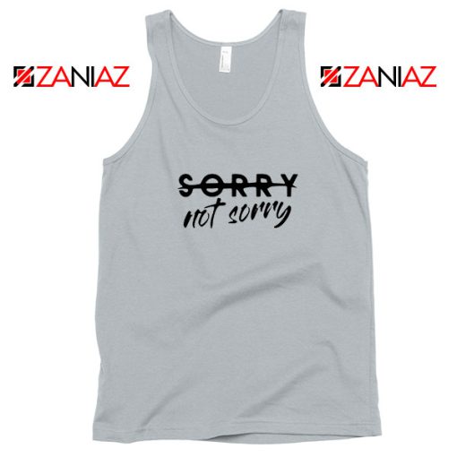 Sorry Not Sorry Lyrics Sport Grey Tank Top