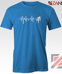 Space Heartbeat Astronaut Blue Tshirt