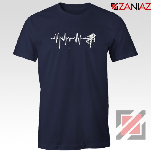 Space Heartbeat Astronaut Navy Blue Tshirt