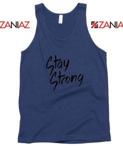 Stay Strong Demi Lovato Navy Blue Tank Top