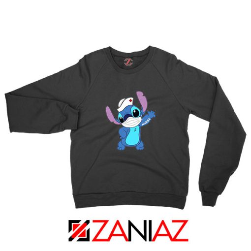 Stitch Nurse Black Sweatshirt