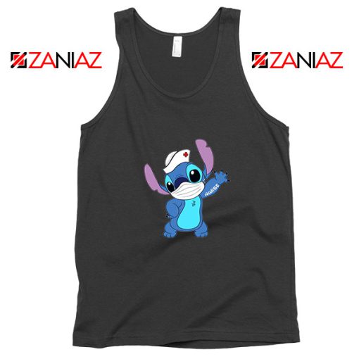 Stitch Nurse Black Tank Top