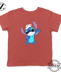 Stitch Nurse Red Kids Tshirt