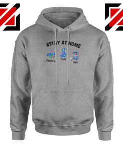 Stitch Stay At Home Sport Grey Hoodie