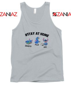 Stitch Stay At Home Sport Grey Tank Top