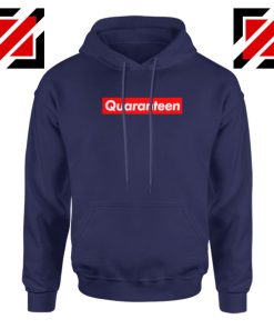 Supreme Quarantine Navy Blue Hoodie