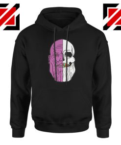 Thanos Face Half Skull Black Hoodie