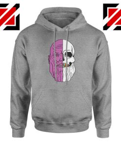 Thanos Face Half Skull Sport Grey Hoodie