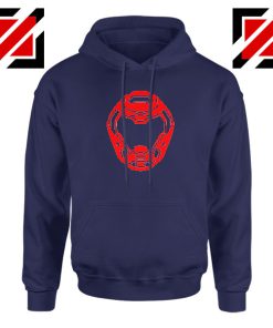 The Doom Marine Helmet Navy Blue Hoodie