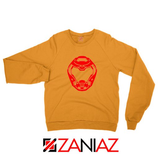 The Doom Marine Helmet Orange Sweatshirt