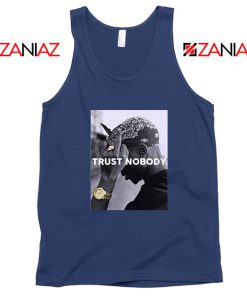 Trust Nobody Tupac Shakur Navy Blue Tank Top
