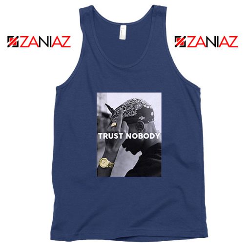 Trust Nobody Tupac Shakur Navy Blue Tank Top